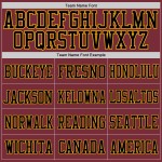 Custom Burgundy Black-Gold Mesh Authentic Football Jersey