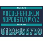 Custom Navy Teal-Gray Mesh Drift Fashion Football Jersey