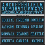 Custom Black Pink-Sky Blue Mesh Authentic Football Jersey